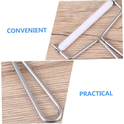 OUNONA 2Pcs Stainless Steel Efficient Cream Cutter Butter Scraper Multi Purpose Cheese Slicer Kitchen Tools for Baking Wall Mounted Design Silver