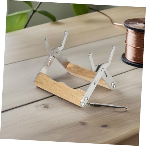 Abaodam 4pcs Stainless Steel Beekeeping Frame Gripper and Hive Frame Holder with Wood Handle for Beekeepers Honey Harvesting and Hive Inspection Tool