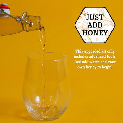 Craft A Brew - Deluxe Mead Making Kit - 1 Gallon Homebrew Starter Set with Backsweetening & Bottling Tools - DIY Mead Brewing Kit for Beginners - Just Add Honey - style: Mead Making Kit Deluxe