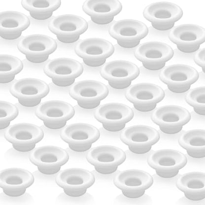 20PCs Dopamine color Silicone Gaskets Washers Seals for Cap Swing Flip Top for Home Brew Beer Soda Bottle Sealing (White) - color: White