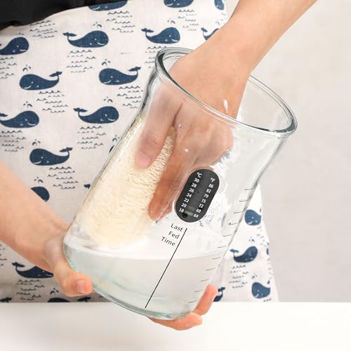 Coco Bird Pro Sourdough Starter Kit- 50oz Large Capacity Sourdough Starter Jar, 17 Flavorful Fermentation Recipes, Sourdough Bread Baking Supplies for Making Delicious Sourdough Breads(Red, 2Set) - color: Red