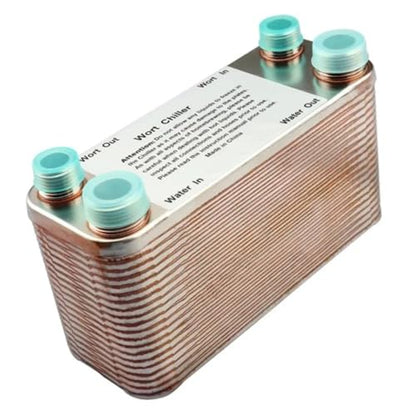20/30/40 Plates Heat Exchanger Wort Chiller, Stainless Steel Counterflow Chiller Beer Cooler Garden Hose Rapid Cooling(30 plate) - color: 30 plate