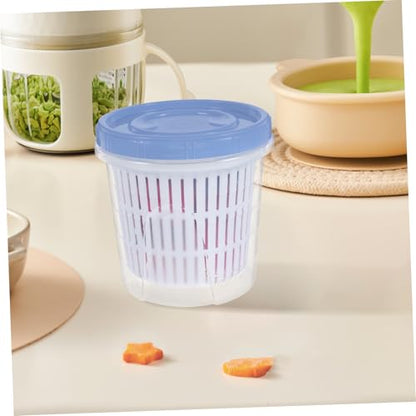 SOLUSTRE Pickle Container Strainer Juice Separator Jar Airtight Pickle Storage Jar for Family