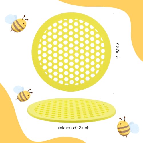 4 Pcs Floating Bee Watering Station 7.87 inch Floating Bee Island Float Tray Butterfly Bees Feeder Waterer Outdoor Honeybee Feeder Floatings Watering Table for Feeding Thirsty Pollinators