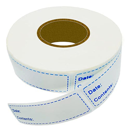 600pcs 1 x 3 Inch Removable Storage Stickers,Self-Adhesive Food Freezer Date Labels-Waterproof Oil-Resistant Easy Clean Leaves no Residue Perfect for Kitchen Containers,Blue Labels - color: 600pcs-blue