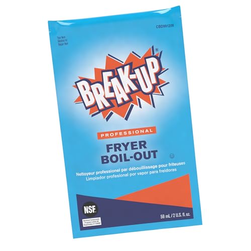 Diversey Break-Up Professional Fryer Boil-Out Cleaner Liquid, Heavy-Duty Deep Fryer Degreaser, Removes Carbonized Grease, Low-Foam Formula, 2 oz Packet - size: 2 Fl Oz (Pack of 1)