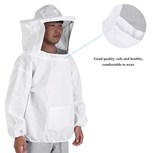 Beekeeping Jacket, Beekeeping Suit Protective Round Veil Ventilated Bee Suit bee Jacket for Men Women for Apiary Backyard