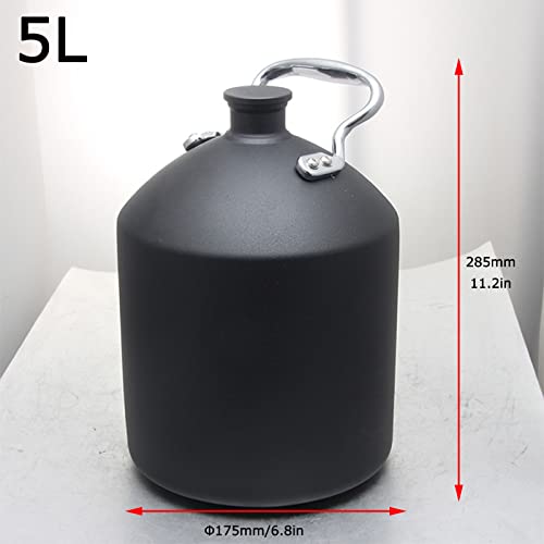 Mini Stainless Steel Beer Keg,Beer Keg,Stainless Steel Beer Barrel with Seal Knob Cover for Home Kitchen Brewing Beer,for Camping Hiking Homebrewing Keep Beverage Fresh,5 Liters - size: 5 Liters