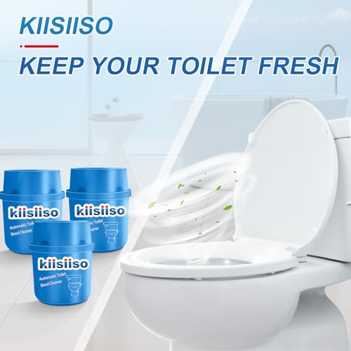 KIISIISO Toilet Bowl Cleaners 6 Bottles, Automatic Long-Lasting Toilet Bowl Cleaner Tablets in Bottle, for About 6 Months' Supply, Blue - size: 45 Ounce (Pack of 1)