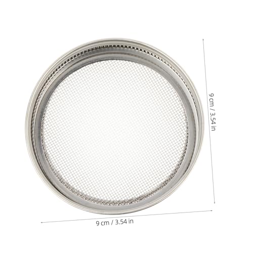3Pcs Stainless Steel Sprouting Jar Lids Fine Mesh Strainer Lids for Canning Jars for Fresh Sprouts Wheatgrass Liquid Straining Compatible with Mouth