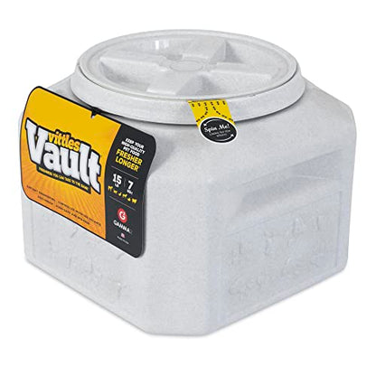 Gamma2 Vittles Vault Dog Food Storage Container with Airtight Lid, holds up to 10-15 Pounds of Dry Pet Food, Cat Kibble and Bird Feed, BPA Free, Made in USA, Without Scoop