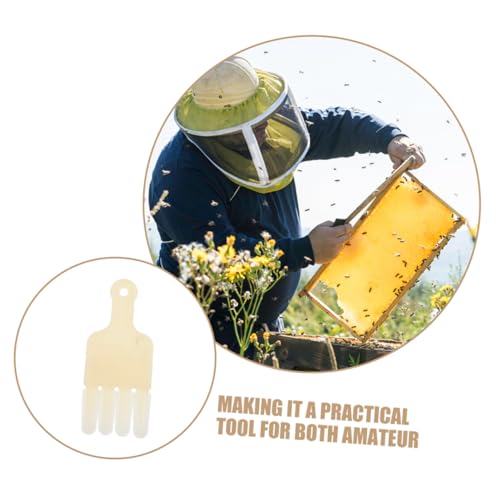 TOYANDONA 2pcs Beekeeping Jelly Digging Tool and Extractor Pen for Beehive Frame Maintenance, Outdoor Apiculture Supplies 4-Row Squeegee Design for Honey Collection