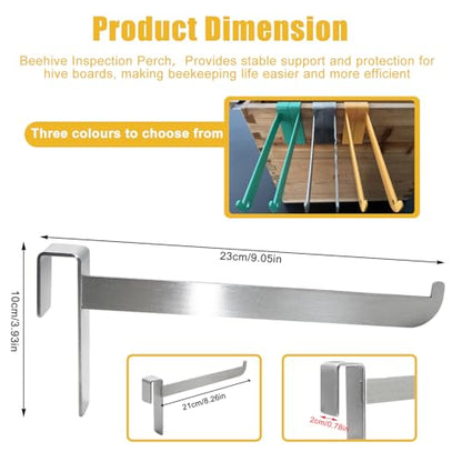 Stainless Steel Beehive Frame Holder, 4 Pcs Beehive Inspection Bracket, 5-Frame Capacity Beehive Inspection Stand, Beekeeping Tools Hive Starter Kit for All Beekeepers - color: Matte Brushed Stainless Steel-4