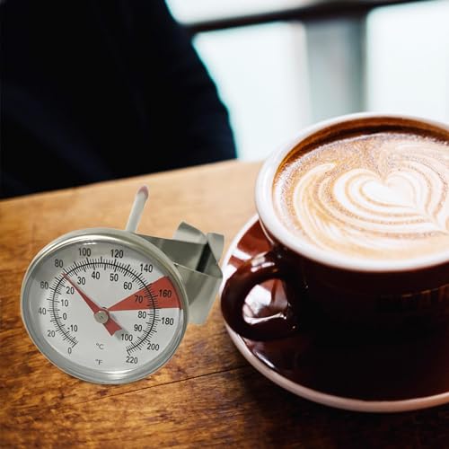 4X Coffee Milk Thermometer Instant Read Thermometer Kitchen Tools Dial Coffee Thermometer for Cheese Making Grill Turkey Steak