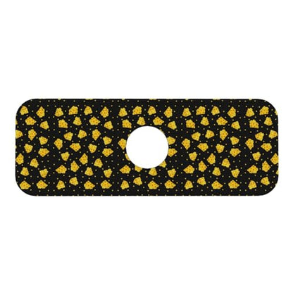 Cheese Faucet Mat For Kitchen Sink, Absorbent Countertop Protector, Quick Dry Sink Splash Guard Pad, Waterproof Draining Mat 15" X 5.5" - color: Style 4