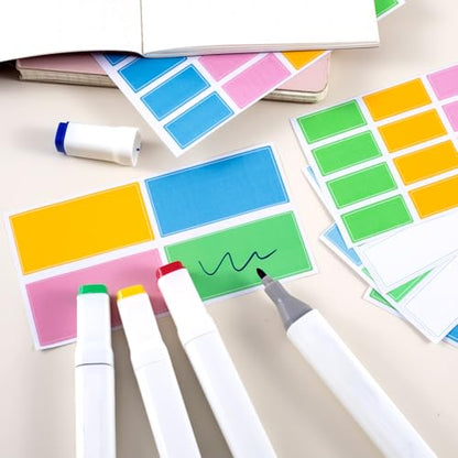 260 Pcs Dry Erase Labels, Dry Erase Stickers, Waterproof Sticker Labels, Removable Labels Easy Peel Off, Reusable Sticky Notes for Food Containers, Office (f Small, Medium, Large) - color: Colorful
