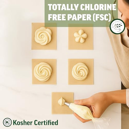 Zenlogy Unbleached Parchment Paper Squares 2x2 (400 Sheets) - Perfect for Storing Freezing Separating Baking Diamond Painting - size: 2x2 - 400 Sheets