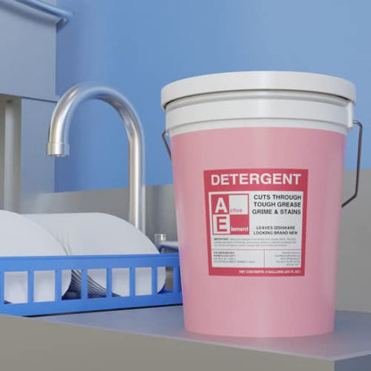 Commercial Dishwasher Detergent - Makes Twelve 5-Gallon Pails - Powerful Commercial Dish Soap - For High Temp Machine and Low Temp Dishwasher Detergent