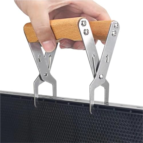 Bee Hive Frame Grip 2pcs Bee Hive Frame Holder Stainless Steel Capture Frame Grip Beehive Clip Clamp Grasp Beekeeping Accessories Increase Honey Bee Tool for Beekeeeper