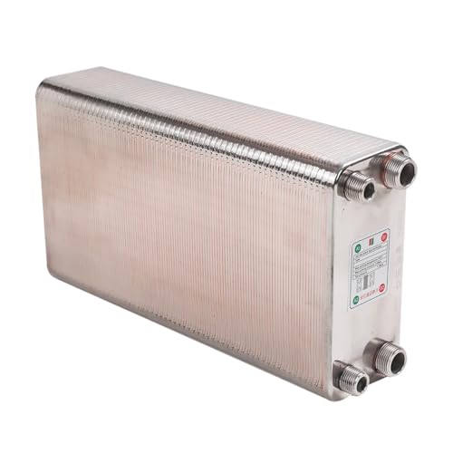 Wort Chiller, 120 Plates Stainless Steel Heat Exchanr Brazed Plate Type Water Heater Chiller Cooler Counter Flow Chiller(Same Side) - color: Same Side