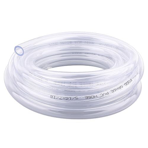 DERNORD PVC Tubing 5/16"ID X 7/16"OD Flexible Clear Vinyl Hose 10 Feet for Food Grade - size: 10 Feet, style: 5/16"ID X 7/16"OD