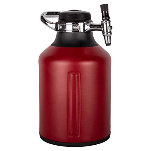 GrowlerWerks uKeg Go Carbonated Growler Beer Gift and Craft Beverage Dispenser for Beer, Soda, Cider, Kombucha and Cocktails, Amazing Gift for Beer Lovers,128 oz, Chili - color: Chili, size: 128 oz
