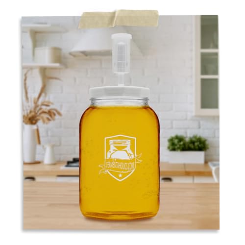 Fermentaholics 2 Pack - 110mm One Gallon Fermentation Lid, Gasket & 3-piece Airlock - Airtight Lid Turns Gallon Jar Into A Fermenter - Make Beer, Wine, Mead, Cider, Hard Kombucha, & More