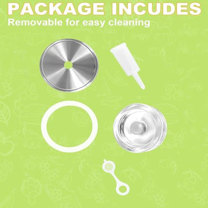 Fermentation Kit, with Wide Mouth Lids and Glass Weights for 86MM Mason Jars, Making and Storing Sauerkraut