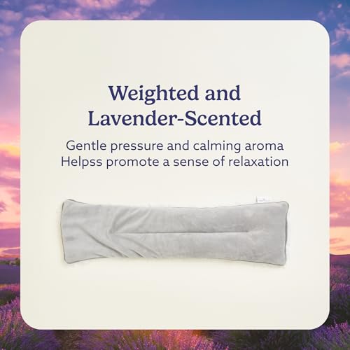 warmies Microwavable Neck & Shoulder Wrap - Weighted Neck Wrap - Microwavable Heat Pack for Shoulders - Chillable Heating Pad with Lavender for Aches & Pain - Marshmallow Gray, 19 x 5 x 3 in, 2 lb - color: Marshmallow Gray
