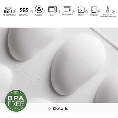 OCPO KITCHEN Mango Silicone Mold for Baking Mousse Cake, Fruit French Dessert, Pastry, Chocolate, Ice Cream, Cake Decoration Mold, 3D Mango Shape (10-Cavity) - style: Mango (10-Cavity)