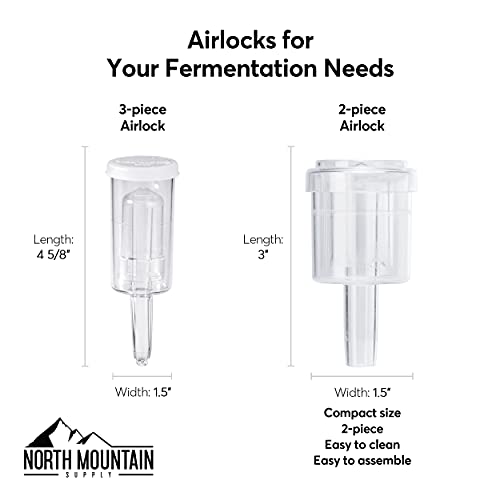 North Mountain Supply 1 Gallon Glass Fermenting Jug,2-Piece Airlock,Black Plastic Lid - Set of 1 & RS-PC-12 Red Star Premier Classique Wine Yeast - Pack of 12 - Fresh Yeast