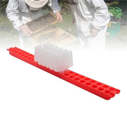 Queen Bee Cage Bee Queen Cage kit Transport Strip Red barwith 46 Queen Cages Prisoner King Cage Bee Cage Protection King Platform Anti Bite Control King for Beekeeping Supplies
