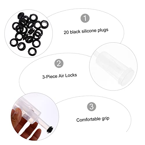 Air Locks Silicone Lids One-way Valves for Fermenting Lids Wide Mouth Fermenter