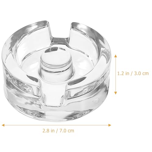 SHOWERORO Glass Weights for Fermenting with Comfortable to Hold Handle, Heavy Glass Fermentation Lids Compatible with Wide Mouth Mason Jars, Dishwasher Safe for Sauerkraut, Pickling,