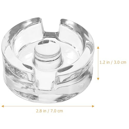 SHOWERORO Glass Weights for Fermenting with Comfortable to Hold Handle, Heavy Glass Fermentation Lids Compatible with Wide Mouth Mason Jars, Dishwasher Safe for Sauerkraut, Pickling,