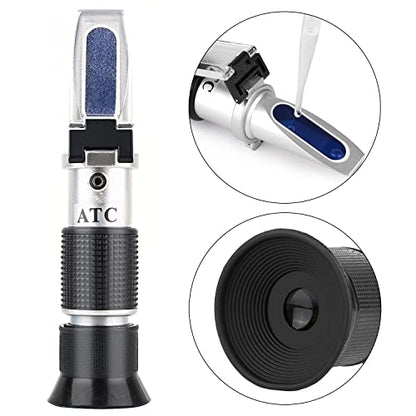 Brix Meter Refractometer, LEERCHUANG Triple Scale Honey Tester (Water Content: 12-27%, Brix: 58-92%, Be': 38-43), Handheld Brix Refractometer for Honey, Maple Syrup, Molasses & Bee Keeping - size: Brix: 58~92%