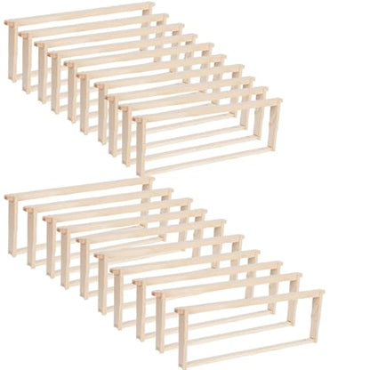 Deep Frames Langstroth Size Deep Brood Beehive Frames with 65 Spikes Suitable for Beekeeping (20 Pack) - size: 20 Pack