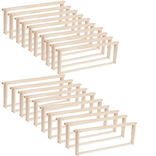Deep Frames Langstroth Size Deep Brood Beehive Frames with 65 Spikes Suitable for Beekeeping (20 Pack) - size: 20 Pack