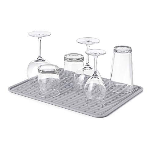 OXO Good Grips 13265200MLNYK Silicone Draining Mat Grey - size: 12" x 12"