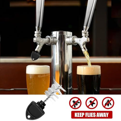 2 PCS Beer Faucet Handles All 304 Stainless Steel Keg Tap Handle Standard 3/8" Thread American Draft Beer Tap Handles for kegerator Tower for bar - size: Pack of 2