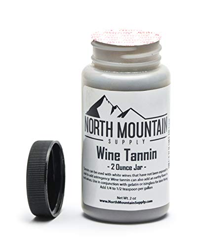 FastRack Set of 2 One Gallon Jars with Drilled Lid & Airlock + North Mountain Supply 2 Ounce Wine Tannin