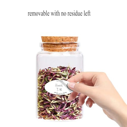 300Pcs Food Labels Kitchen Labels for Food Containers 2 x 1 Inch Removable Freezer Pantry Canning Labels Water Oil Tear Resistant Labels for Restauran Frige, Jam, Mason Jars Containers