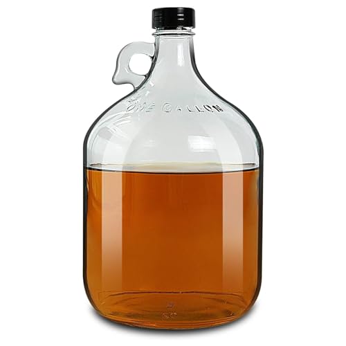Glass Jug with Handle, Clear,1gallon/4 liter