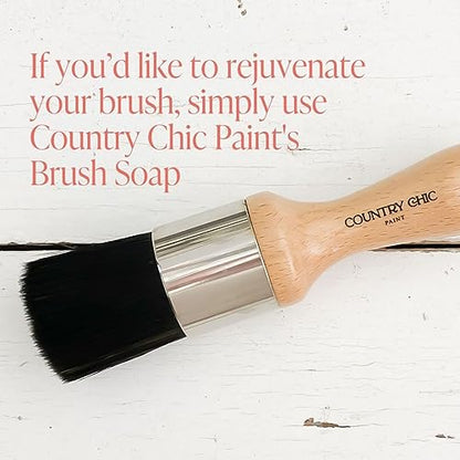 Country Chic Paint Wax Brush – Chalk Paint Wax Applicator with Synthetic Bristles – Furniture Wax Brush, No Shedding, Vegan-Friendly | 1.5"