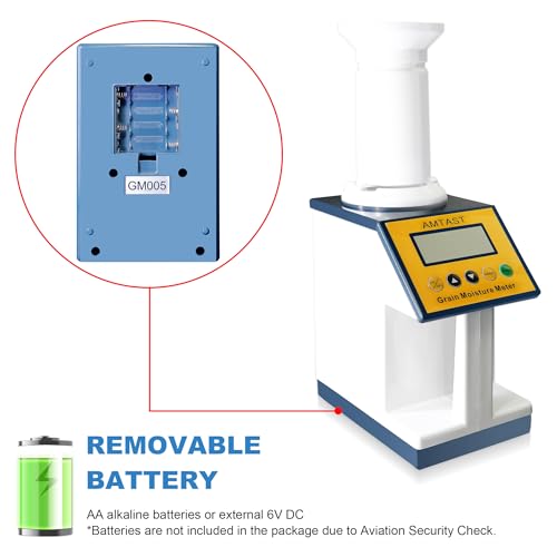 Grain Moisture Meter High Precision Grain Moisture Tester with Temperature Compensation Seed Moisture Meter for 24 Grains including Wheat, Soybean, Coffee and More - color: Test 24 Grains