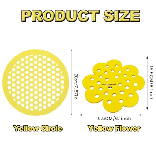 10pcs Bee Water Catcher Cups Tray Bee Drinking Station Bee Watering Feeder Honeycomb Beekeeping Setups Luring Insets Waterer | Yellow Flower - color: Yellow Flower