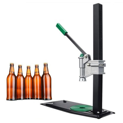 20-46.5cm Height Adjustable Manual Bottle Cap Press with Pad, 26-29mm Bench Capper for Homebrew Beer and Soft Drinks