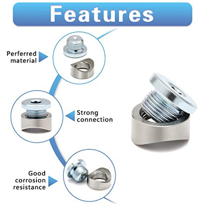 Ledaut M18X1.5 Bung and Plug Notched Style (2 Bungs/ 2 Plugs) Notched Style Fitting Bungs M18X1.5