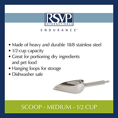 Stainless Steel Scoop, Medium - size: Regular, 0.5-Cup