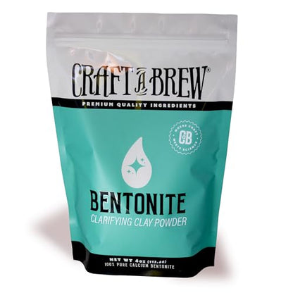 Craft A Brew - Bentonite - Fining Agent & Clarifier - Helps Prevent Cloudiness & Haze - for Better Clarity & Color - 4oz - size: 4 OZ